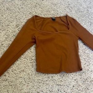 Long Sleeve Brown Shirt